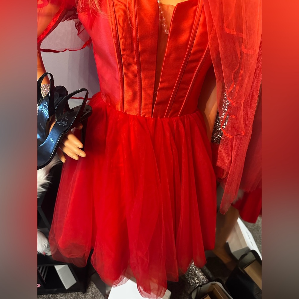 SHEIN Red Prom Dress